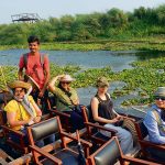 Canoe on the Budhi Rapti river Chitwan Nepal