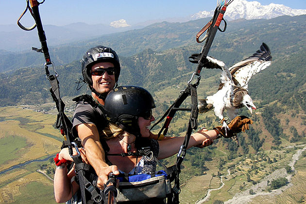 paragliding - golden triangle with nepal tour package