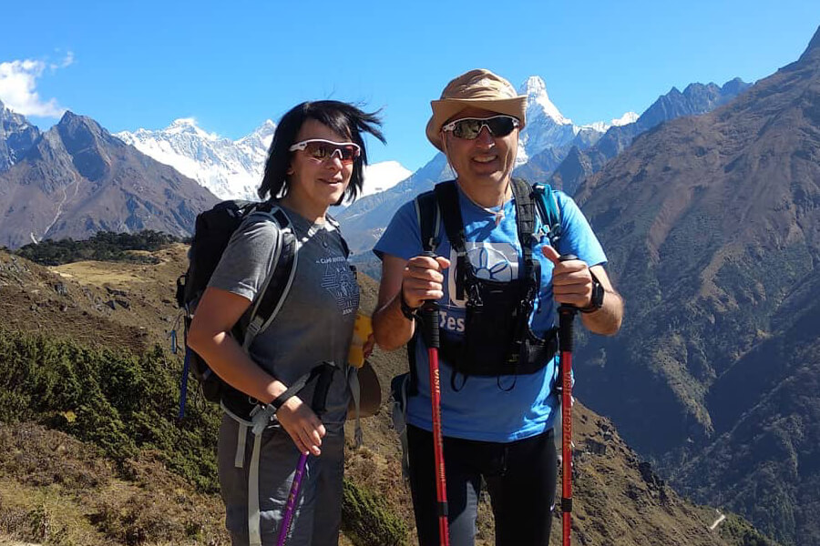 Group of four people trekking Nepal - Go Nepal Tours